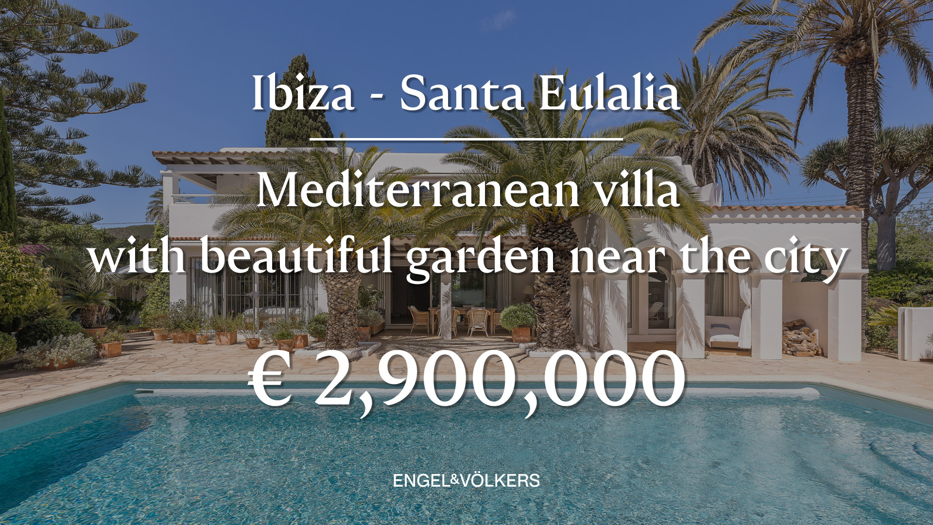 Santa Eulalia - Mediterranean villa with beautiful garden near the city